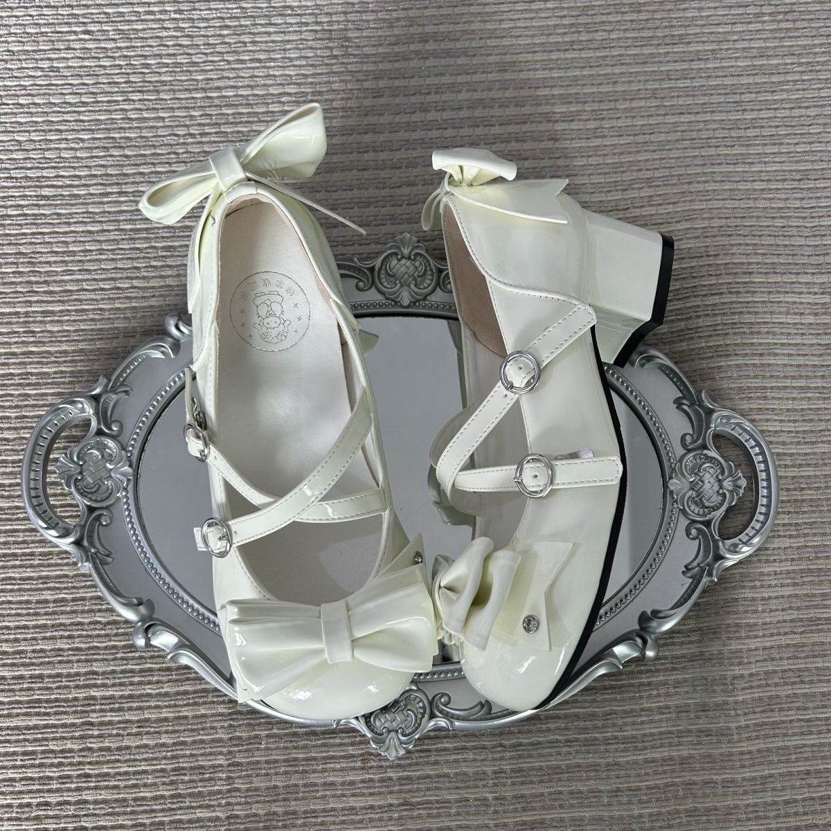 Sheep Collector Lolita Original Design Bow Mary Jane Mid-High Heel Lolita Shoes Lolita Japanese Style Student