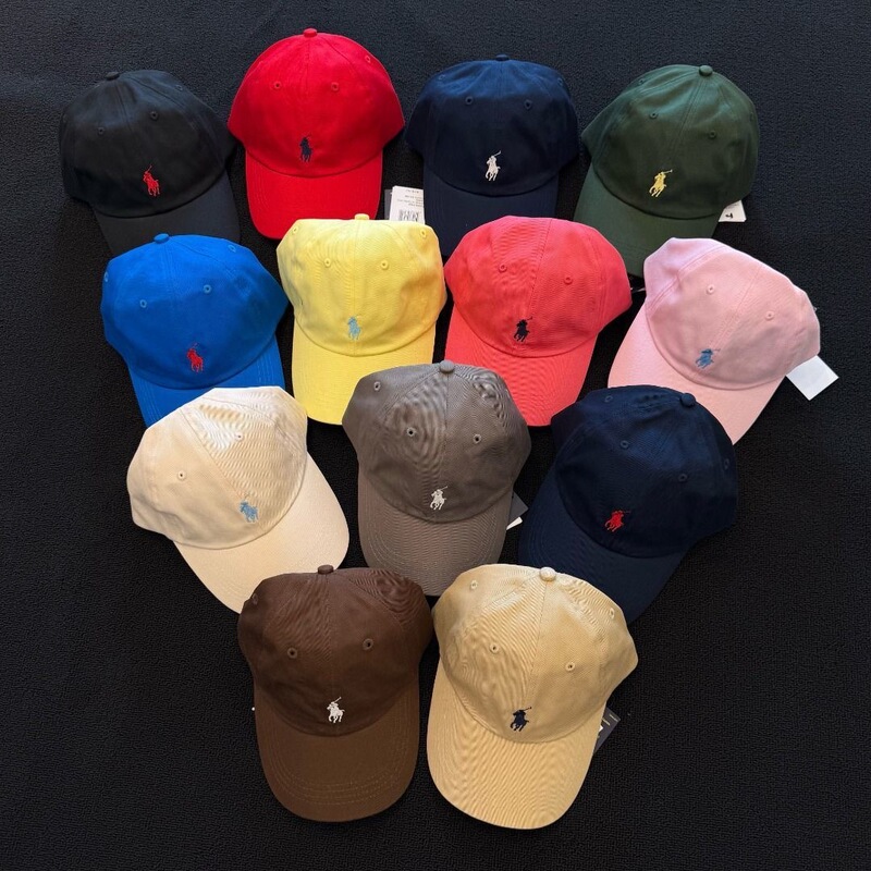 Original Rl Laff Hat for Men and Women, Couple Baseball Cap, Warm Sports Embroidered Pony Logo Sunshade, Classic Face-Slimming