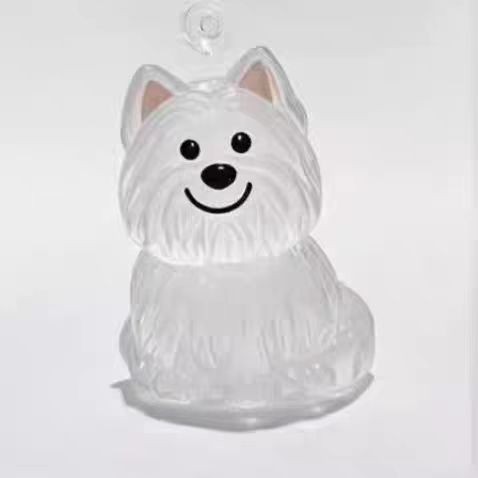 かわいい子犬透明毛収納ボックス動物毛玉カプセルペンダント装飾記念ダストボックス収集おもちゃ|undefined