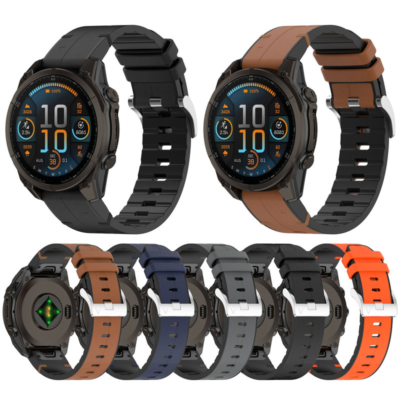 Silicone leather strap for Jiaming Fenix 8 E 7X 7 6 6X 5 5X 6S 945 S62 wristband