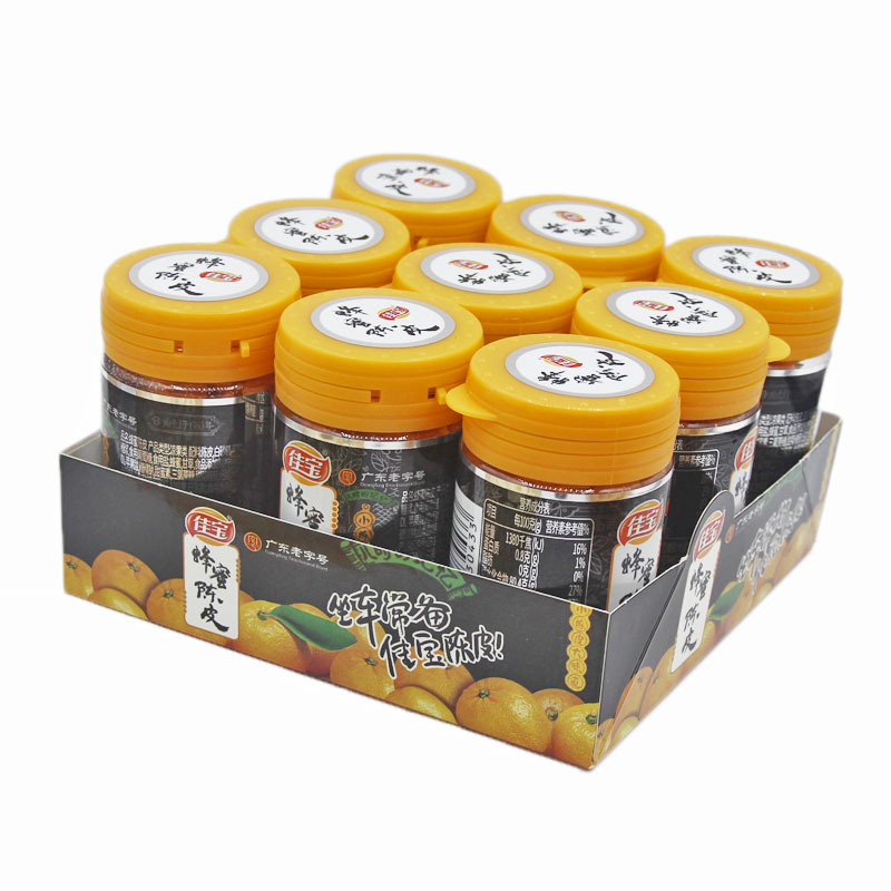 佳宝30克蜂蜜陈皮九制陈皮话梅整捆9瓶广东潮汕特产凉果