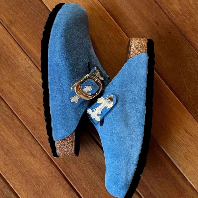 [Spot] Туфли с толстой подошвой Baotou Bergken женские новые кроссовки ретро найден lazy half slipper