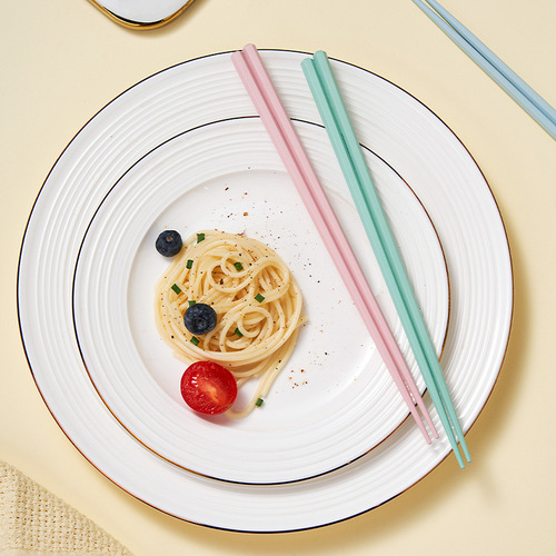 Factory wholesale Morandi colored divided-use alloy chopsticks for home and hotel, anti-mold and anti-scald, one person one pair