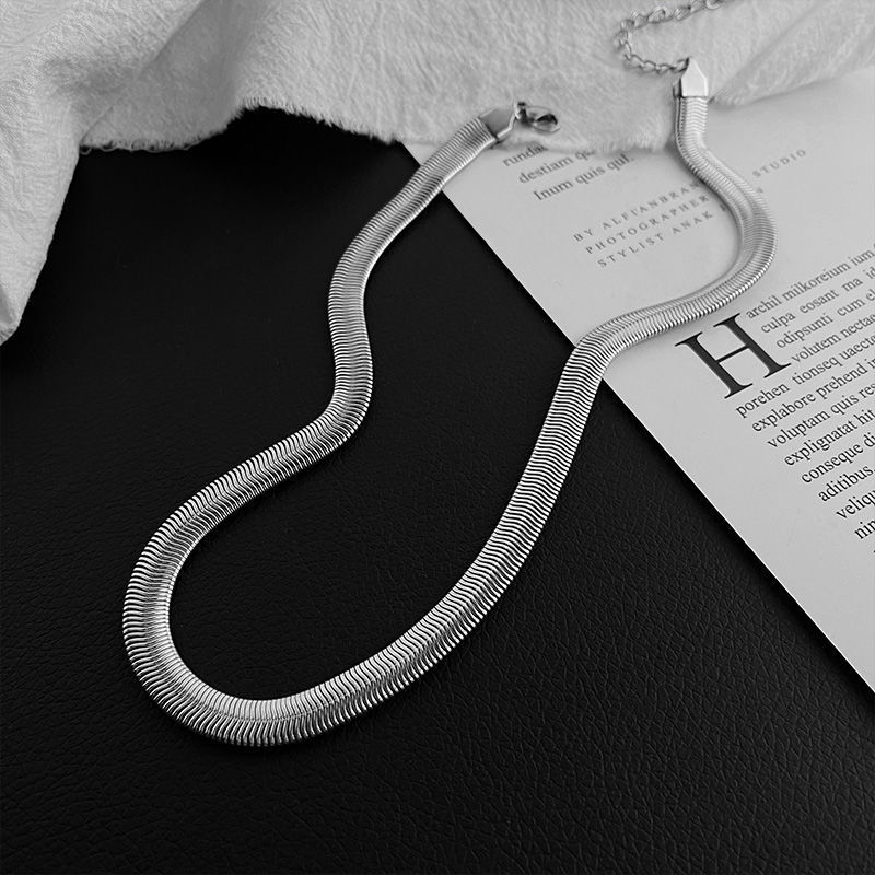 Fashion Solid Color Titanium Steel Necklace 1 Piece