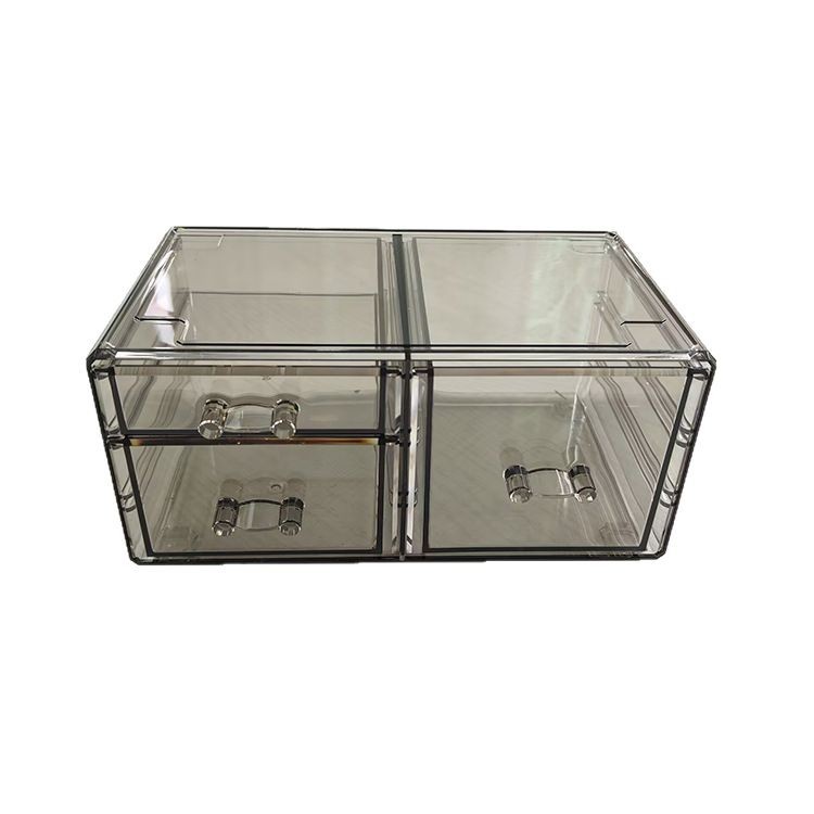 Caja de almacenamiento de cosméticos transparente tipo cajón caja de acabado multicapa escritorio acrílico lápiz labial joyería máscara estante