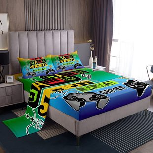 Game handle pattern cross-border bed hat four-piece bedding suit bedroom dormitory bedding decoration