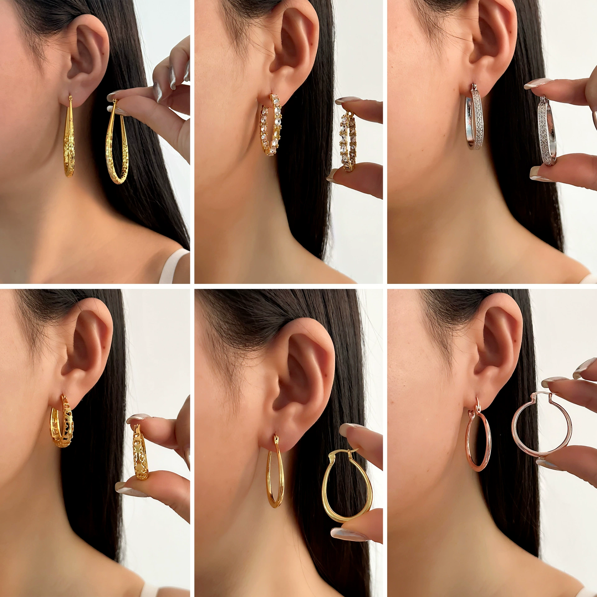 (Cross-border trading), fashionable universal glossy creative earrings, European style, simple and elegant design