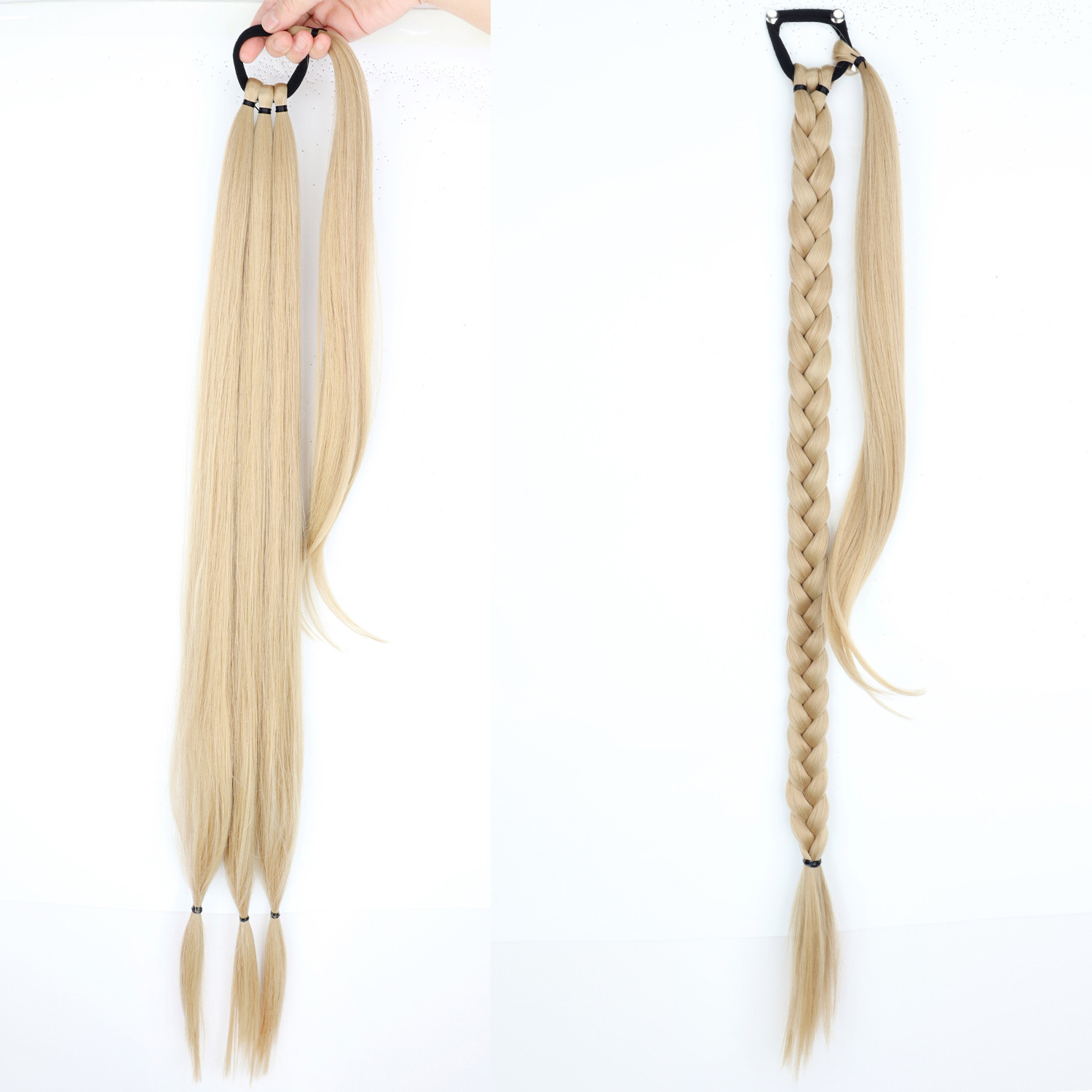 Perucas de cola de caballo mujer enredada moda extensión de cabello cola de caballo fibra sintética peruca cola de caballo peruca