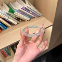 Чистый натуральный ледяной небесно-голубой замороженный водный пенопластовый нефритовый браслет, синий ледяной жадеит, альтернативный синий нефритовый браслет с плавающим цветком для женщин, кварцит.