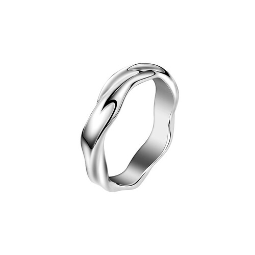 Möbius Titanium Steel Ring for Men, Adjustable, Simple and Elegant, Personalized, Retro, Versatile, Light Luxury Fashion Accessory for Women