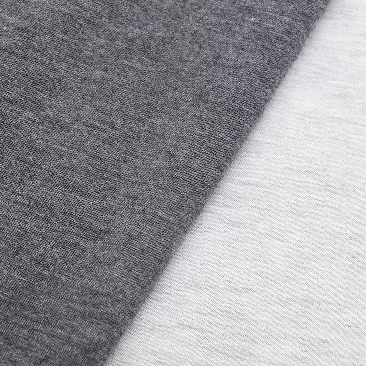 全涤汗布中麻灰深麻灰针织面料140g透气吸湿排汗运动面料
