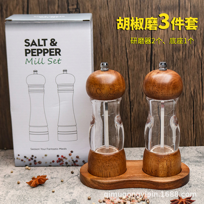 Camping al aire libre manual pimienta botella de molienda de pimienta restaurante occidental bistec botella de pimienta harina rápida de cocina molienda de pimienta