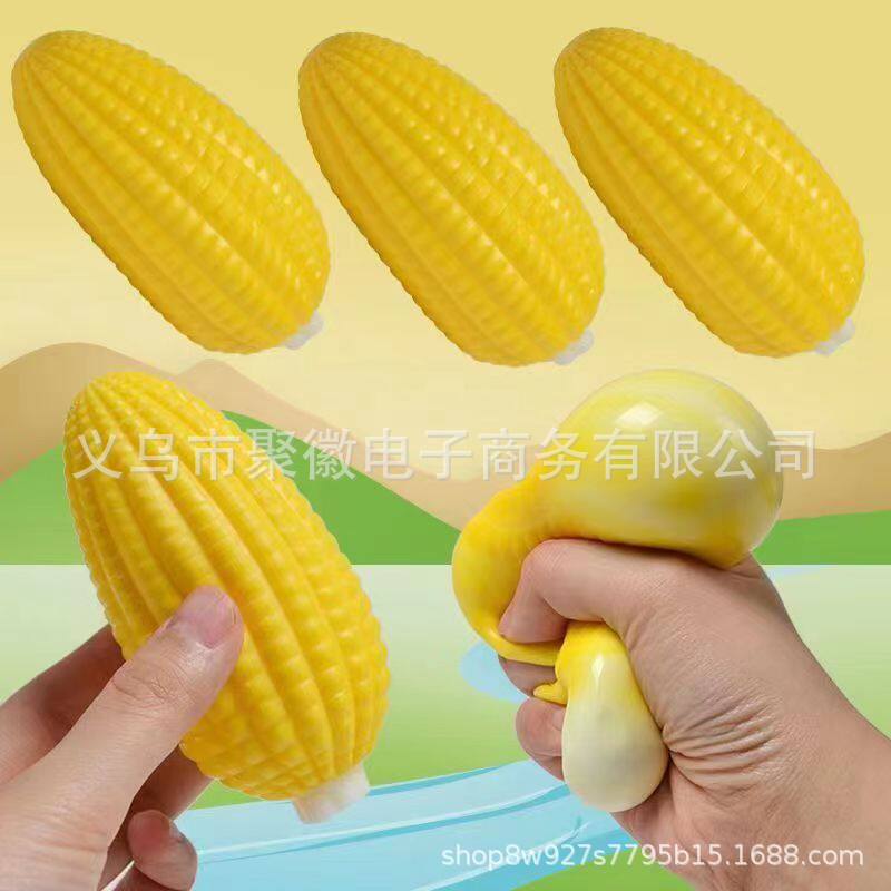 Mango de menta negra hecha a mano bola descomprimir el frito de goma de frito quebrantado será un sonido plástico creativo rebote con caja transparente
