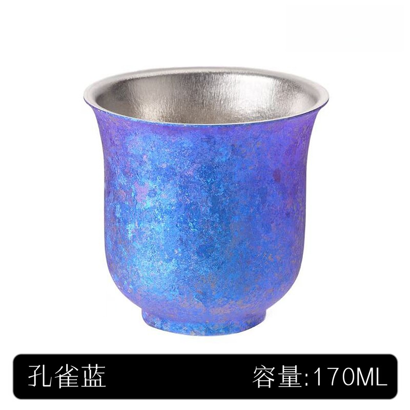 莲花杯纯钛茶杯主人杯便携户外双层品茗杯高档功夫茶具礼品礼盒|undefined