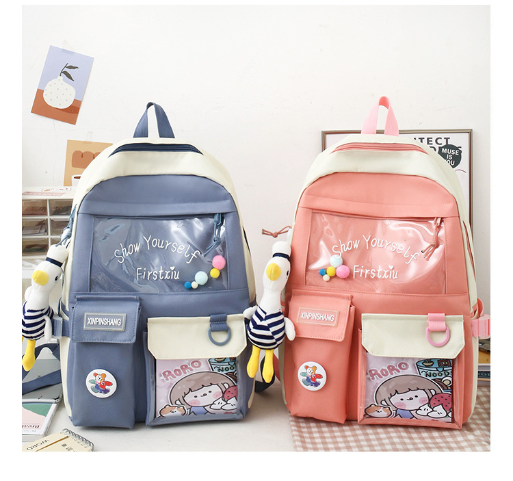 Wholesale Four-piece High-capacity Duck Doll Canvas Backpack Nihaojewelry display picture 7