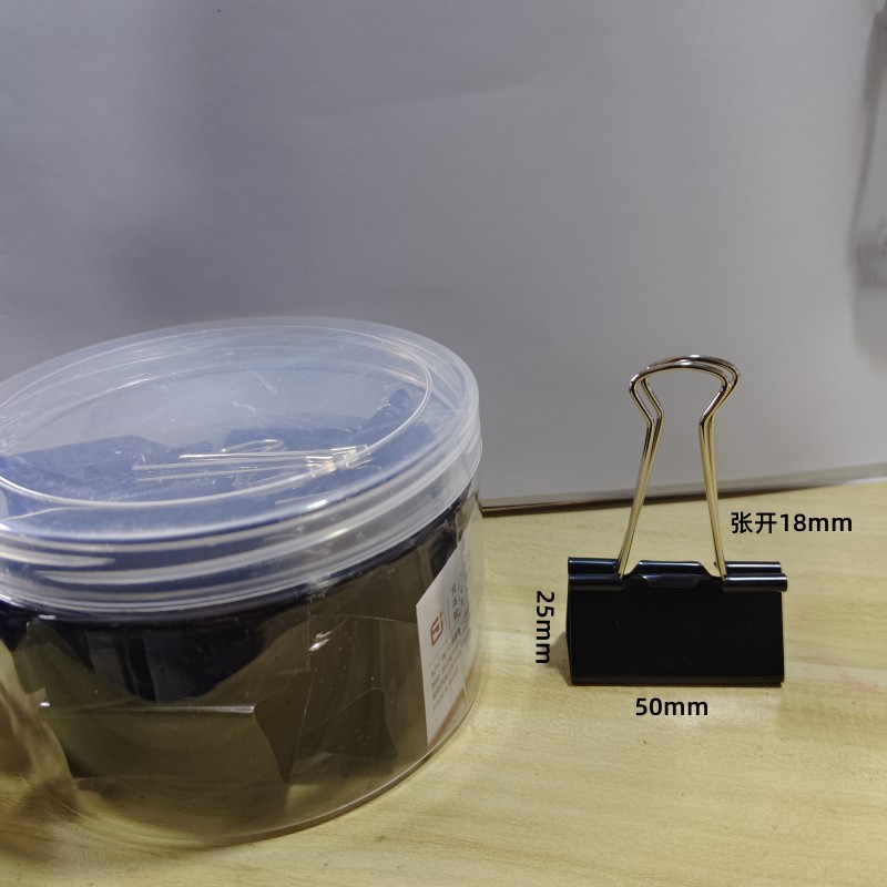 Clip de cola larga negro de 60 mm clip de hoja de papel de metal tablero de dibujo alargado y ampliado clip de cola de palometa carpeta de oficina