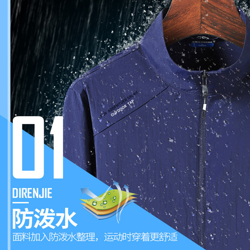 2024 moda nueva chaqueta de protección solar para hombres chaqueta delgada de verano deportivo al aire libre transpirable anti-UV chaqueta de piel puede comprimir la marca