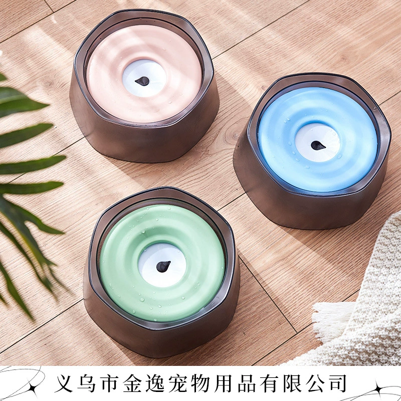 Шестиугольный питомец Плавающая водяная чаша пластиковая миска для кошек и собак анти-опрокидывание тазик для собак