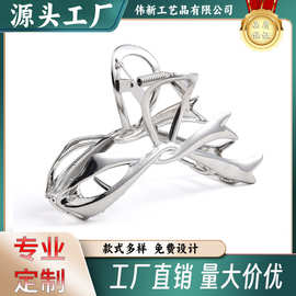 蝴蝶结金属大号抓夹女2023新款后脑勺盘发鲨鱼夹子高级感发夹头饰