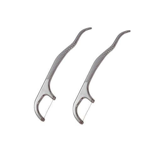 Dental floss, dental floss stick, stainless steel toothpick, oral care tool, dental floss stick, pick between teeth and carry with you