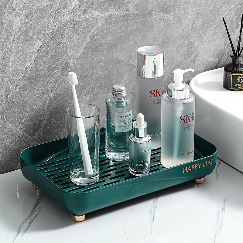 Hogar sala de estar taza bandeja de drenaje mesa de té taza de té de escritorio taza de fruta bandeja palillos drenaje cesta cosméticos bandeja de control de agua