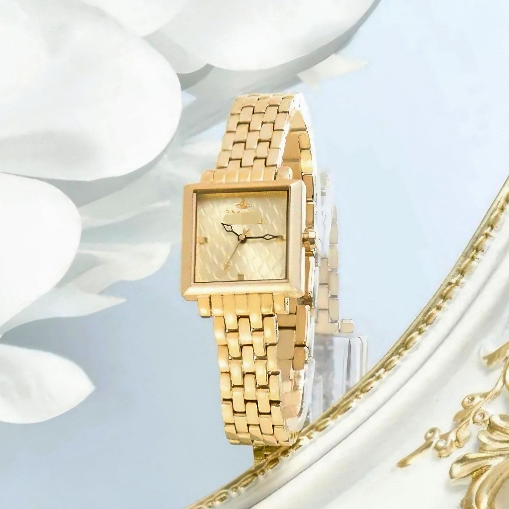 2025 ウエストクイーンウォッチ、中古エナメルウォッチ、小紅書人気の小さな四角い時計、ファッショナブルで軽い高級感