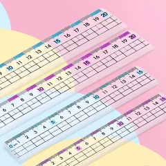 物差し小学生専用予防近視直尺波線付き物差し透明定規子供目盛定規