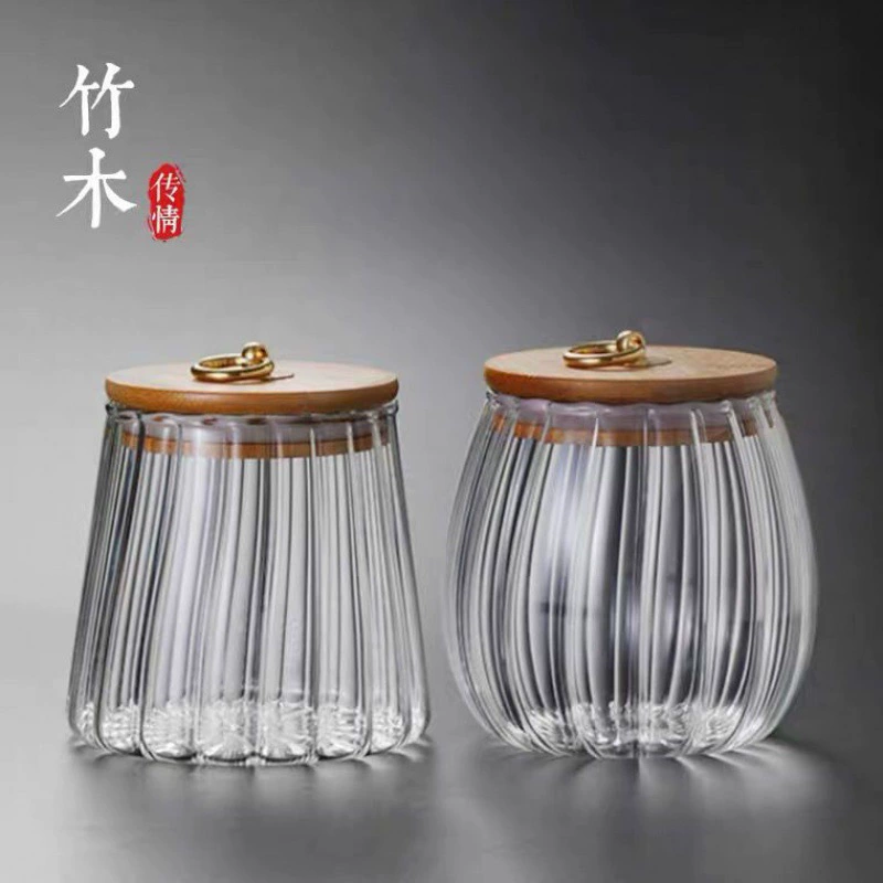 Glass Japanese transparent bottle, tea, capacious storage system