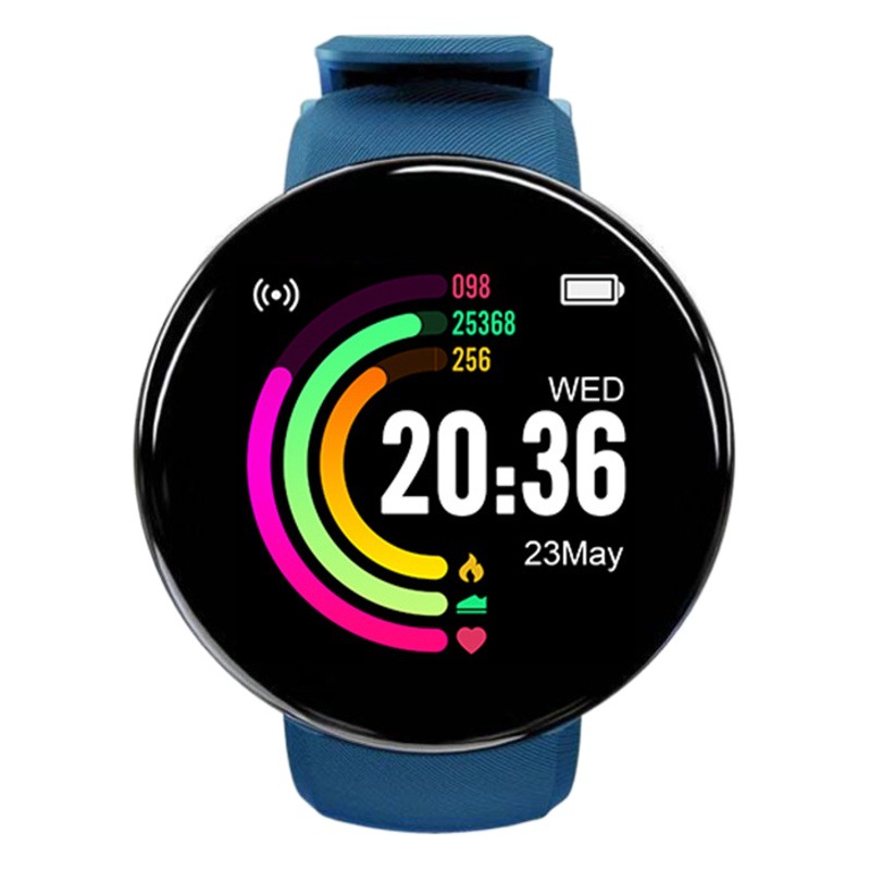 D18 reloj inteligente pantalla redonda paso contando información recordatorio ritmo cardíaco monitoreo del sueño pulsera transfronteriza D18S fábrica en stock