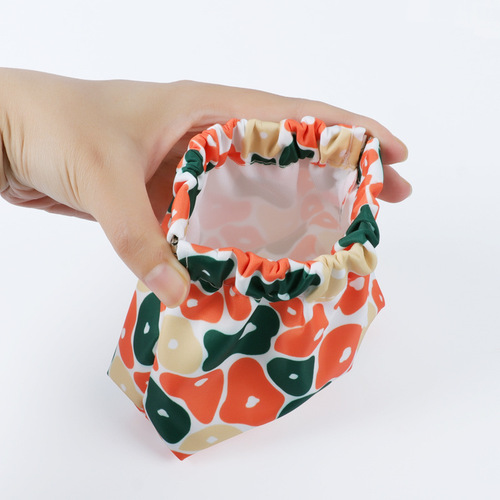 Mini storage bag key coin purse carry-on sundries storage cosmetics printed lipstick leather self-sealing shrapnel bag