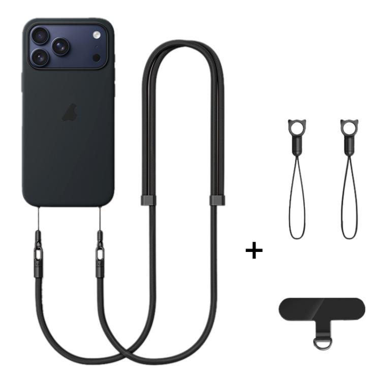 XDcase cuerda de poliéster de 7 mm Doble hebilla ajustable cables de teléfono móvil para cualquier caso de teléfono móvil