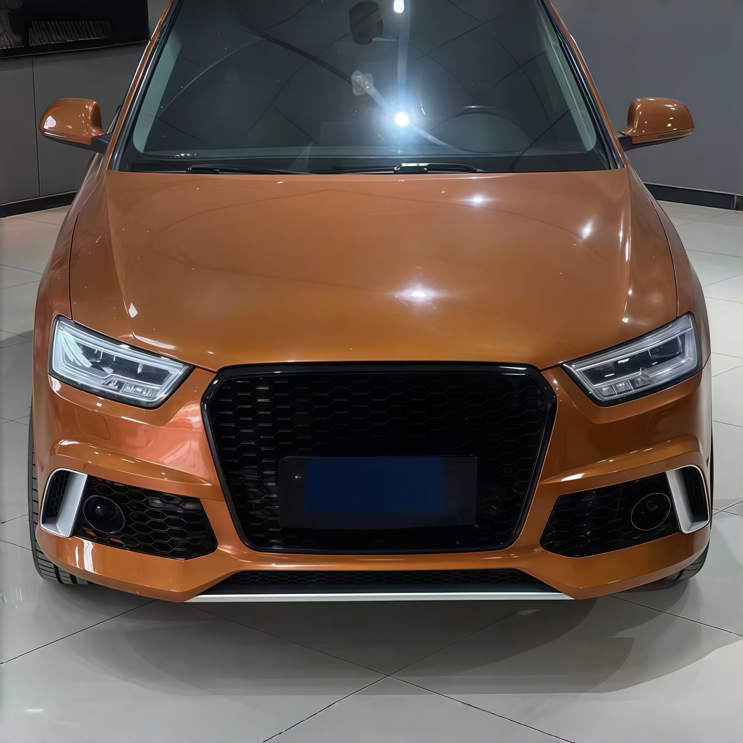 Suitable for Audi Q3 models from 2012-2015, this is an RS Q3-style front bumper, front grille, and front fascia kit