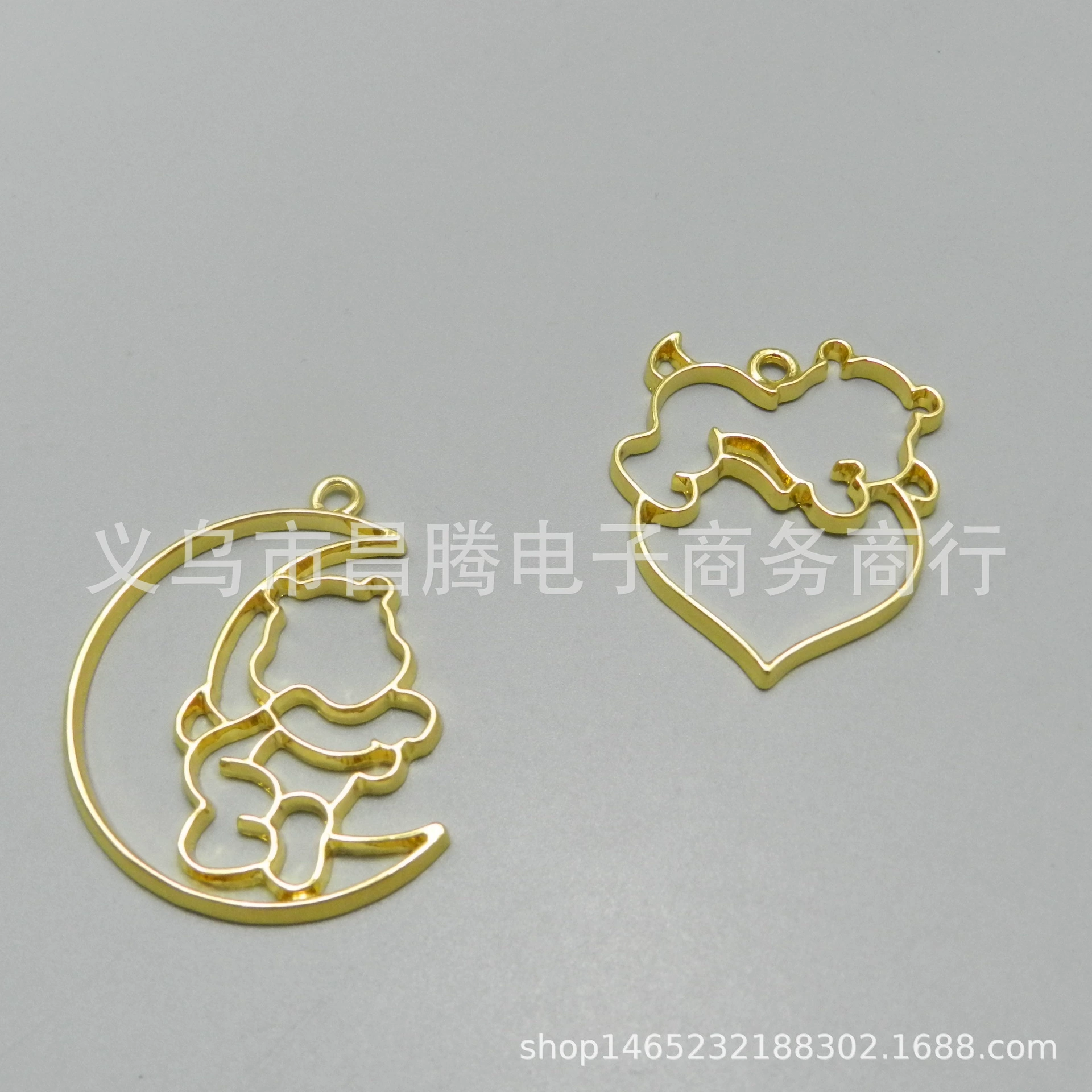 Сохраняющий цвет Moon Love УФ эпоксидная рама сплав полый металлический каркас DIY ювелирные аксессуары материал ручной работы