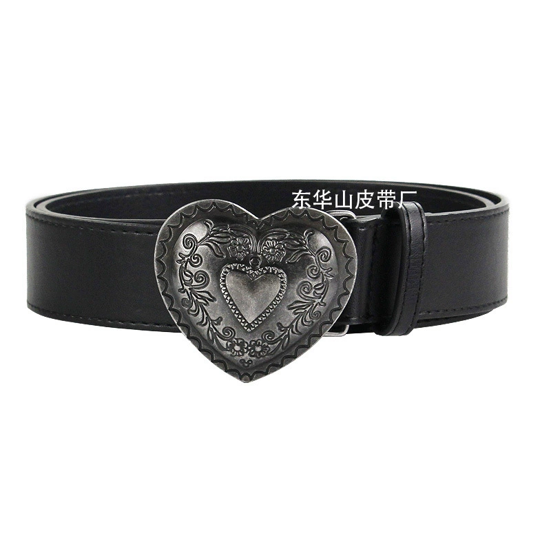 (Cross-border trading), retro jeans, black polyurethane belt