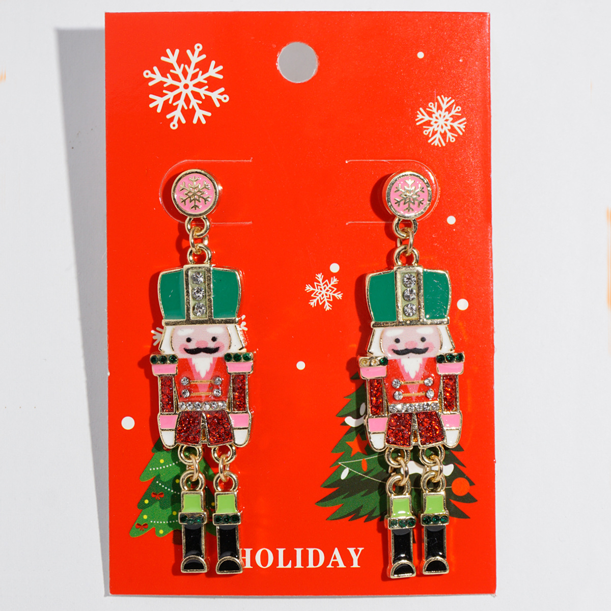30g Weight Iron Ear Needle Material Drop Earrings Classification 1 Pair Quantity Party, Festival Occasion Alloy Material Christmas Festival Christmas Tree, Santa Claus, Snowflake Pattern Women's Gender IG Style Style 1 Pair Christmas IG Style Christmas Tree Santa Claus Snowflake Alloy Drop Earrings 19