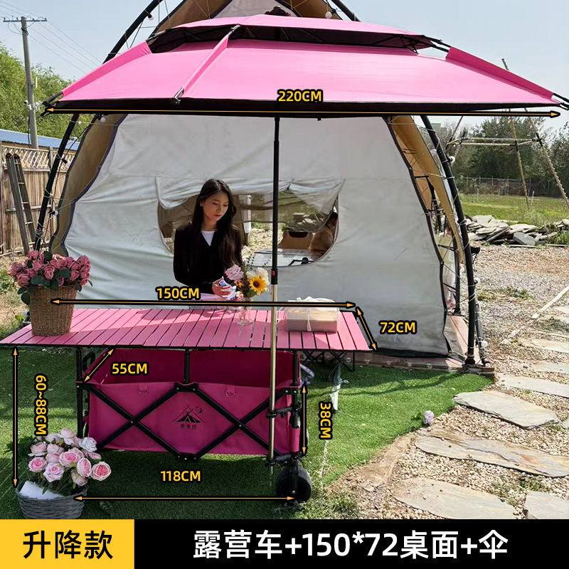 Carrito de Camping Plegable y Ajustable de Metal para Exterior image 23