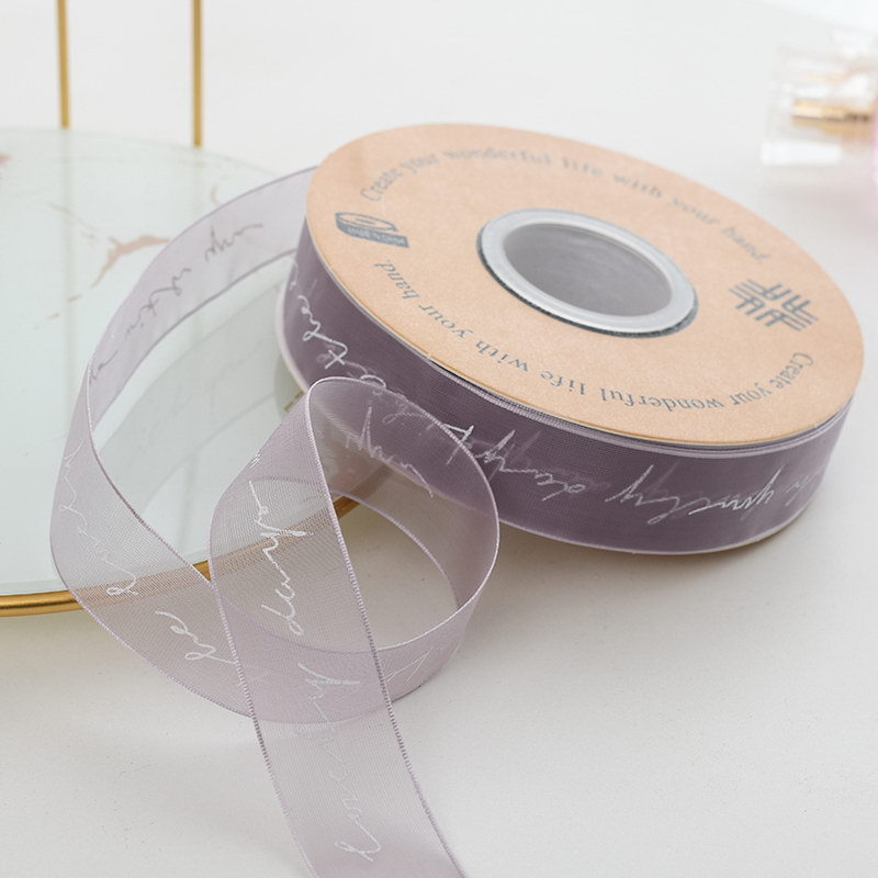 Hilo de agua cinta inglesa día lindo flores pastel caja de regalo cinta postre ramo DIY material paquete