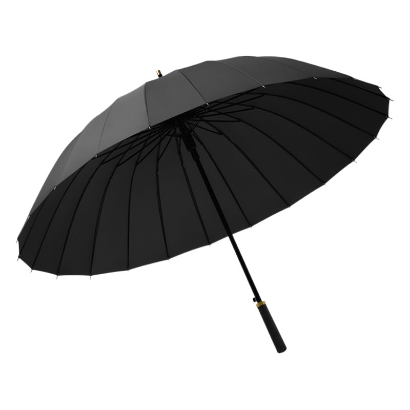 Paraguas automático de 24 huesos más grandes Paraguas recto de doble mango largo Paraguas de regalo de negocios para hombres Paraguas publicitario Logotipo personalizado