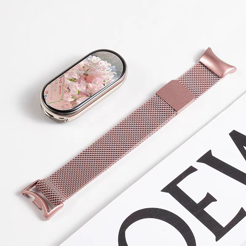 Xiaomi Mi Band 8/9/10 NFC バージョンステンレス鋼磁気メッシュストラップ Xiaomi 10m Lanix 時計ストラップ女性用|undefined