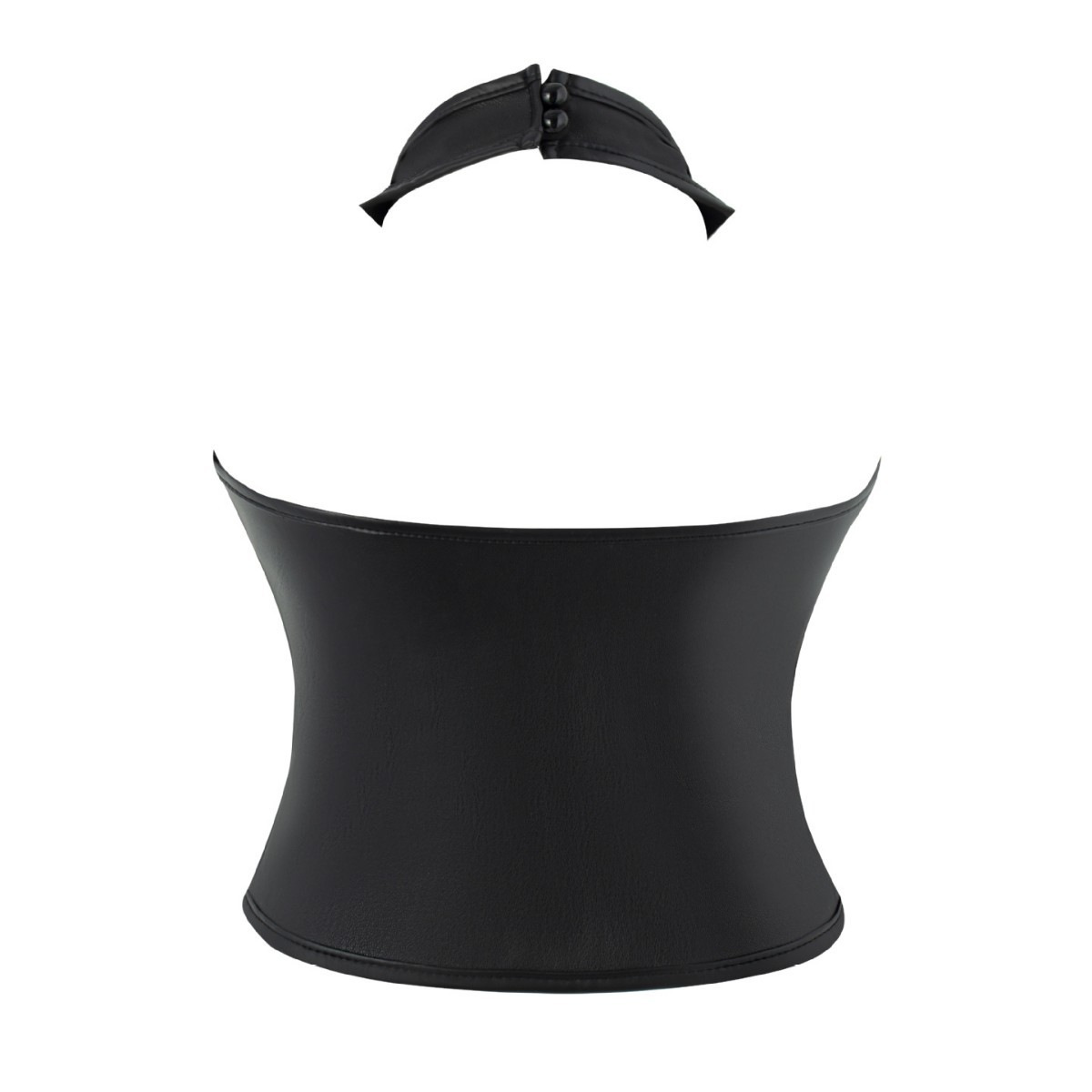 Europa y América sexy cuero negro correa de cuello para limpiar el pecho de soporte de pecho para reunir cinturón de mujer ropa de moldeo suministro de comercio exterior