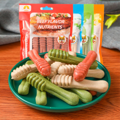 Bagged Pet Dental Chew Bones Calcium Supplement Chew-resistant Dental Chewing Sticks Training Chew Toys Reward Snacks Supplies Wholesale