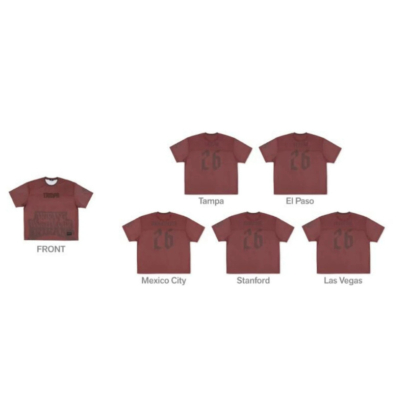 Bts World Tour Arrang Same Style Patchwork Sports Embroidered Loose Mesh Jersey T-Shirt Bts World Tour Arrang Same Style Patchwork Sports Embroidered Loose Mesh Jersey T-Shirt