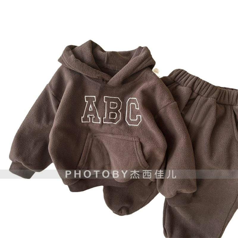 Детский комплект тёплой одежды ABC, худи для отдыха + шорты, размеры 80–140 см