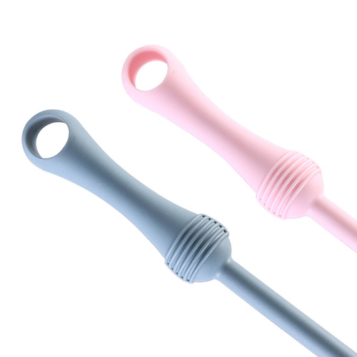 Cross-border household silicone bottle brush, long-handled silicone glass cup cleaning brush, kitchen thermos cup brush, straw brush