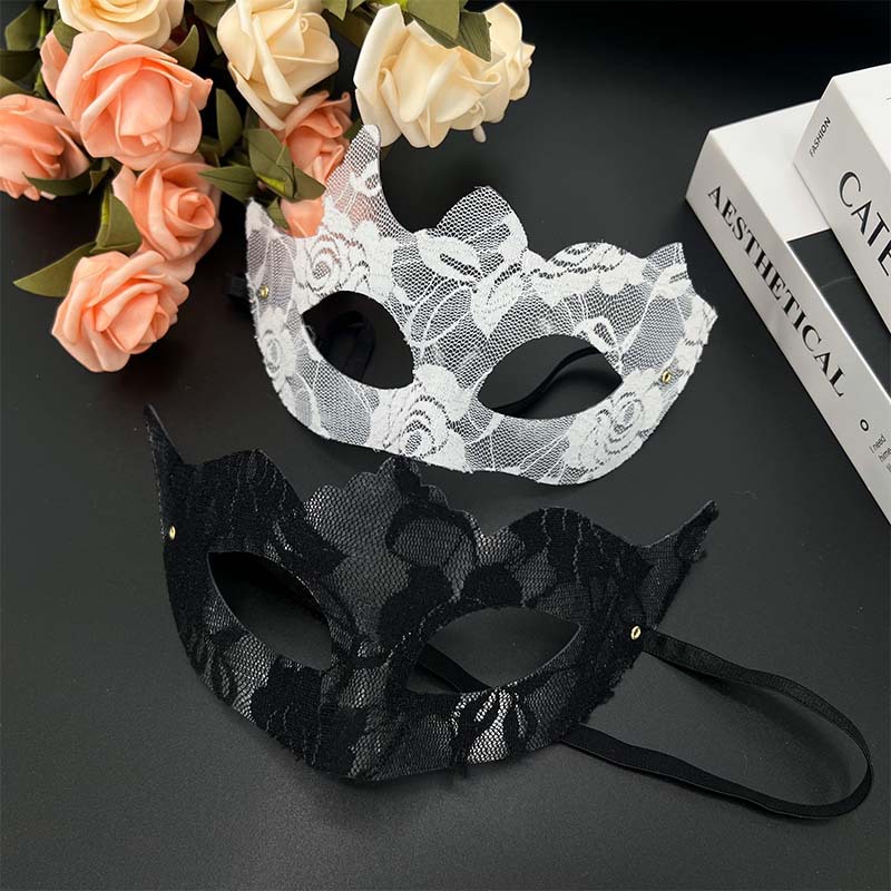 Máscaras de carnaval de Venecia media cara máscaras de baile de maquillaje de alta calidad máscaras de encaje transparentes fiesta bar de Halloween