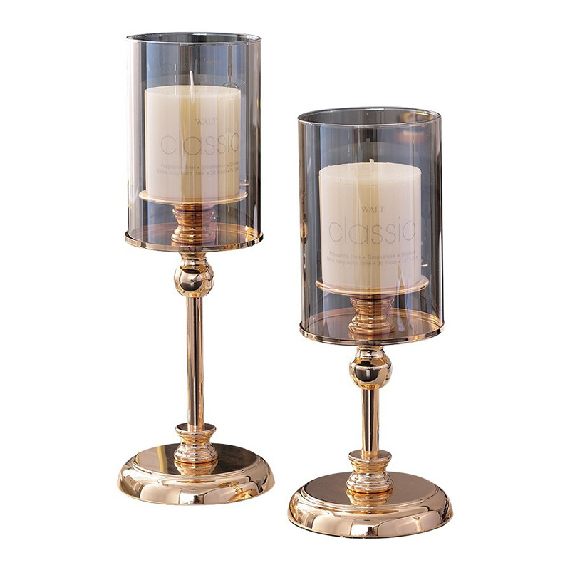 Candelabro de hierro forjado de estilo europeo, ambiente romántico retro, cena a la luz de las velas en la mesa de comedor, candelabro de decoración moderno y sencillo