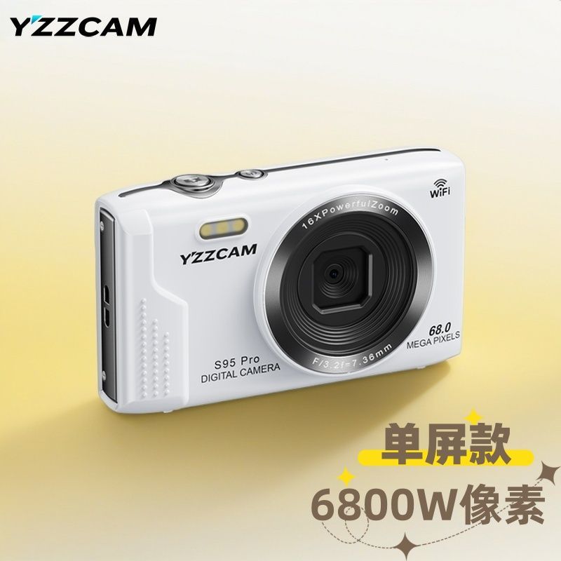 Yzam High-Definition Entry-Level Girls Selfie Ccd Camera Student Campus Digital Camera Wifi Portable Card Machine