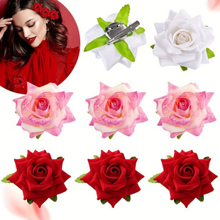 U 44203 Rose Flower Hair Clip õ�廨����ÊA�羳���Q���l