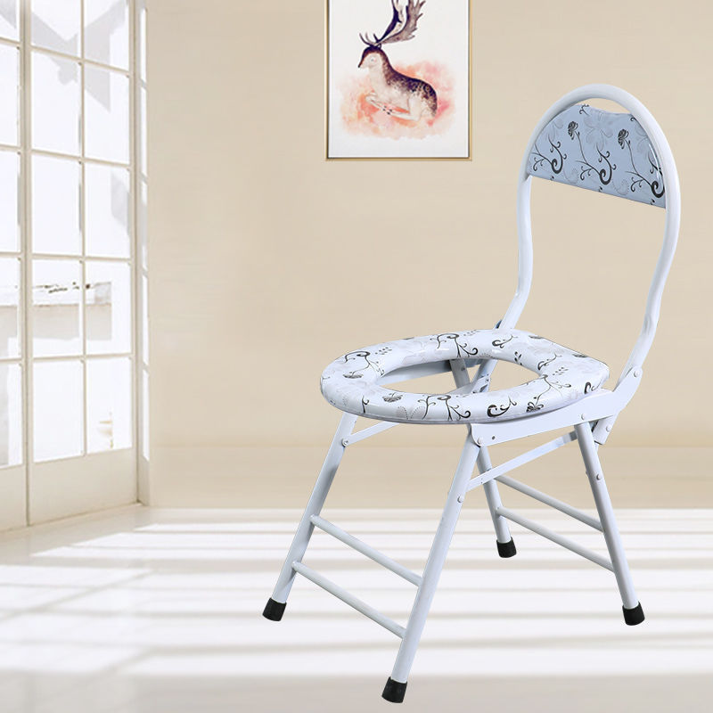 Foldable commode chair for the elderly, toilet chair for pregnant women, portable toilet for the disabled, squat toilet