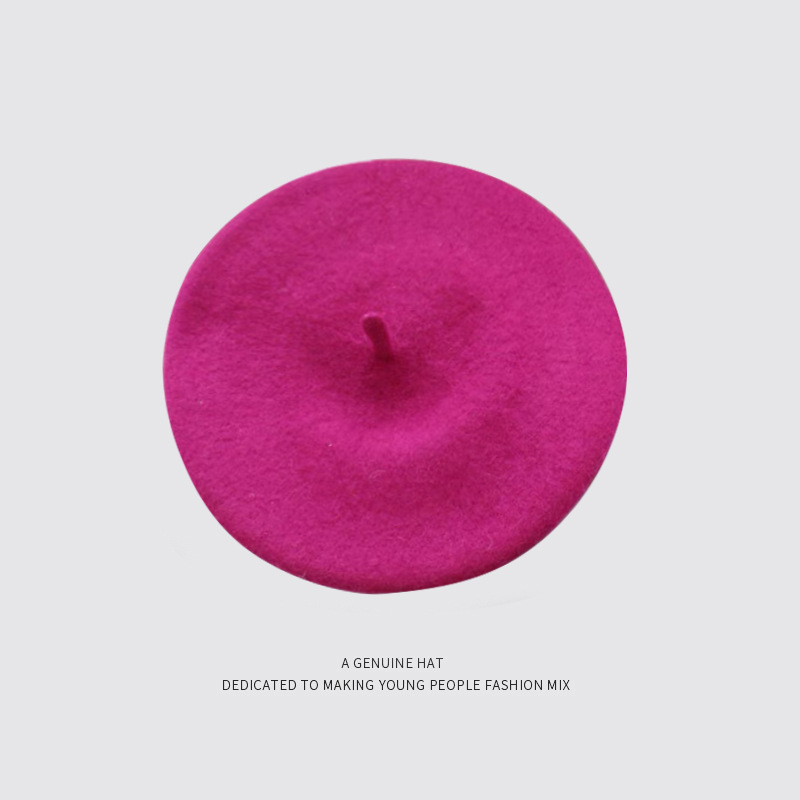 77g Weight Beret Hat Hats Type Daily Occasion Solid Color Pattern Winter Season Women'S Gender Sewing Design Simple Style Style Eaveless Rim Women'S Simple Style Solid Color Sewing Eaveless Beret Hat 20